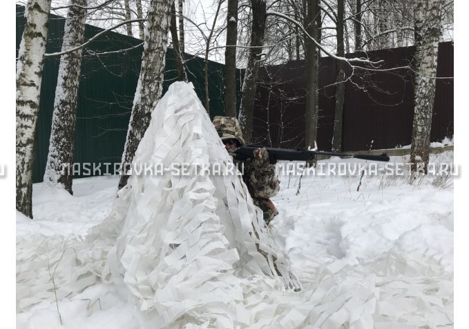Маскировочная сеть Снег 3х6 м без антипирена – купить по цене 4400 руб. в интернет-магазине в городе Набережные Челны картинка 2